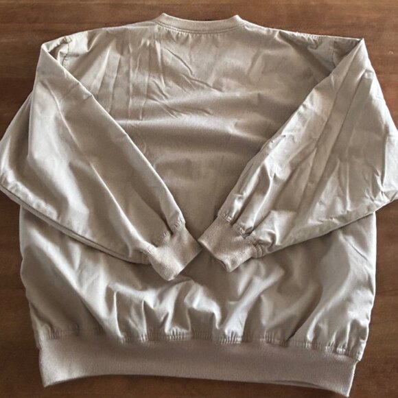 Vintage AM Player Kokopelli Golf Windbreaker Mens Large Beige Tan Pullover - Picture 6 of 9